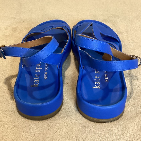 Kate Spade Marshmallow Flatform Sandals, Blue, Size US 8.5, UK 6.5, EU 39 - Picture 4 of 9